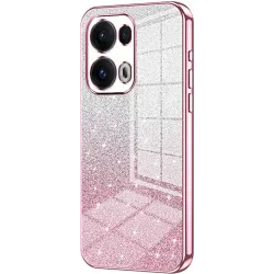 Coque arrière en silicone Phonesta Crystal Sparkle pour Oppo Reno13 Pro - Rose