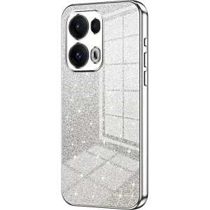 Coque arrière en silicone Phonesta Crystal Sparkle pour Oppo Reno13 Pro - Argent