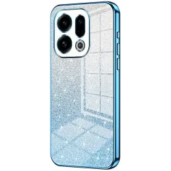 Coque arrière en silicone Phonesta Crystal Sparkle pour Oppo Find X9 - Bleu