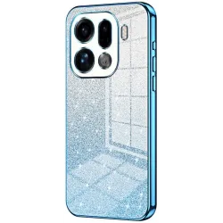 Coque arrière en silicone Phonesta Crystal Sparkle pour Oppo Find X9 Pro - Bleu