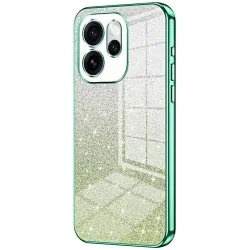 Coque arrière en silicone Phonesta Crystal Sparkle pour Oppo Reno15 - Vert