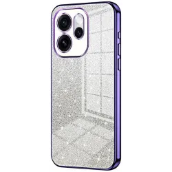 Coque arrière en silicone Phonesta Crystal Sparkle pour Oppo Reno15 - Violet