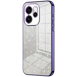 Coque arrière en silicone Phonesta Crystal Sparkle pour Oppo Reno15 - Violet
