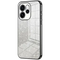 Coque arrière en silicone Phonesta Crystal Sparkle pour Oppo Reno15 - Noir