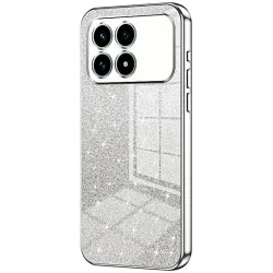 Coque arrière en silicone Phonesta Crystal Sparkle pour Xiaomi Poco F8 Pro - Argent
