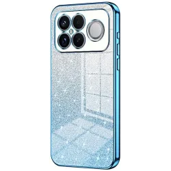 Coque arrière en silicone Phonesta Crystal Sparkle pour Xiaomi Poco F8 Ultra - Bleu