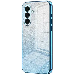 Coque arrière en silicone Phonesta Crystal Sparkle pour Samsung Galaxy A37 - Bleu