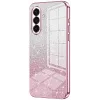 Coque arrière en silicone Phonesta Crystal Sparkle pour Samsung Galaxy A37 - Rose