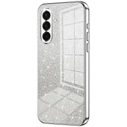 Coque arrière en silicone Phonesta Crystal Sparkle pour Samsung Galaxy A37 - Argent