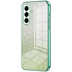 Coque arrière en silicone Phonesta Crystal Sparkle pour Samsung Galaxy A57 - Vert