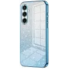 Coque arrière en silicone Phonesta Crystal Sparkle pour Samsung Galaxy S25 FE - Bleu