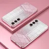 Coque arrière en silicone Phonesta Crystal Sparkle pour Samsung Galaxy S25 FE - Rose 2