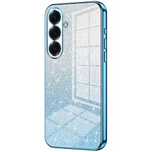 Coque arrière en silicone Phonesta Crystal Sparkle pour Samsung Galaxy S26 - Bleu