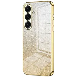 Coque arrière en silicone Phonesta Crystal Sparkle pour Samsung Galaxy S26 - Or