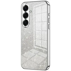 Coque arrière en silicone Phonesta Crystal Sparkle pour Samsung Galaxy S26 - Argent