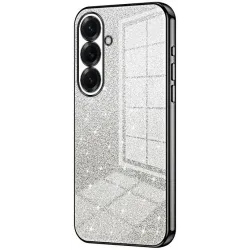 Coque arrière en silicone Phonesta Crystal Sparkle pour Samsung Galaxy S26 - Noir