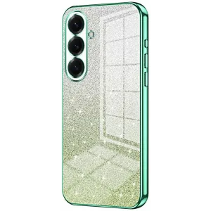 Coque arrière en silicone Phonesta Crystal Sparkle pour Samsung Galaxy S26 Plus - Vert