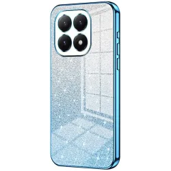 Coque arrière en silicone Phonesta Crystal Sparkle pour Xiaomi 15T - Bleu