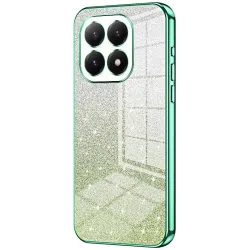 Coque arrière en silicone Phonesta Crystal Sparkle pour Xiaomi 15T - Vert