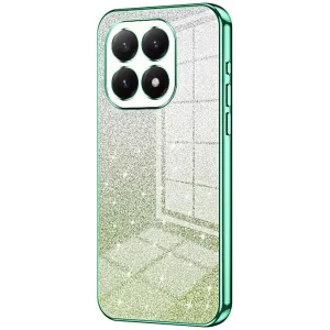 Coque arrière en silicone Phonesta Crystal Sparkle pour Xiaomi 15T - Vert