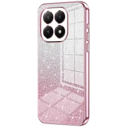 Coque arrière en silicone Phonesta Crystal Sparkle pour Xiaomi 15T - Rose