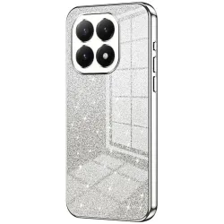Coque arrière en silicone Phonesta Crystal Sparkle pour Xiaomi 15T - Argent