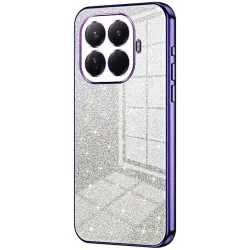 Coque arrière en silicone Phonesta Crystal Sparkle pour Xiaomi 15T Pro - Violet