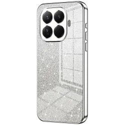 Coque arrière en silicone Phonesta Crystal Sparkle pour Xiaomi 15T Pro - Argent