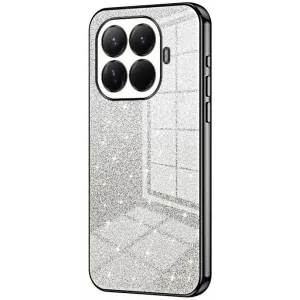 Coque arrière en silicone Phonesta Crystal Sparkle pour Xiaomi 15T Pro - Noir