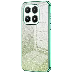 Coque arrière en silicone Phonesta Crystal Sparkle pour Xiaomi 17 - Vert