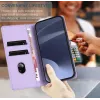 Coque portefeuille Phonesta Embossed Lines pour Xiaomi 15 - Violet 6