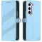 Coque portefeuille Phonesta Embossed Lines pour Samsung Galaxy Z Fold 6 - Bleu clair