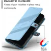 Coque portefeuille Phonesta Embossed Lines pour Samsung Galaxy Z Fold 6 - Bleu clair 4