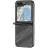 Coque arrière Phonesta Embossed Lines pour Samsung Galaxy Z Flip 7 FE / Z Flip 6 - Noir