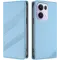 Coque portefeuille Phonesta Embossed Lines pour Oppo Reno13 Pro - Bleu clair