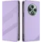 Coque portefeuille Phonesta Embossed Lines pour Oppo Reno12 F/Reno12 FS - Violet