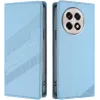 Coque portefeuille Phonesta Embossed Lines pour OnePlus 13R - Bleu clair 0