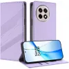 Coque portefeuille Phonesta Embossed Lines pour OnePlus 13R - Violet 1