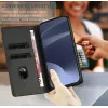 Coque portefeuille Phonesta Embossed Lines pour OnePlus 13R - Noir 5