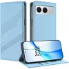 Coque portefeuille Phonesta Embossed Lines pour OnePlus Nord 4 - Bleu clair 2