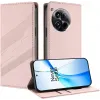 Coque portefeuille Phonesta Embossed Lines pour OnePlus 12 - Rose 2