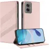 Coque portefeuille Phonesta Embossed Lines pour Motorola Moto G55 - Rose 2