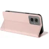 Coque portefeuille Phonesta Embossed Lines pour Motorola Moto G55 - Rose 3