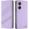 Coque portefeuille Phonesta Embossed Lines pour Xiaomi Poco X7 Pro - Violet