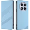 Coque portefeuille Phonesta Embossed Lines pour Xiaomi Redmi Note 14 Pro 4G - Bleu clair