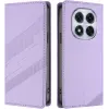 Coque portefeuille Phonesta Embossed Lines pour Xiaomi Redmi Note 14 Pro 4G - Violet