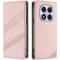 Coque portefeuille Phonesta Embossed Lines pour Xiaomi Redmi Note 14 Pro 4G - Rose