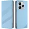Coque portefeuille Phonesta Embossed Lines pour Xiaomi Redmi Note 14 5G - Bleu clair