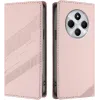 Coque portefeuille Phonesta Embossed Lines pour Xiaomi Redmi 14C / Xiaomi Poco C75 - Rose 0