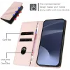 Coque portefeuille Phonesta Embossed Lines pour Xiaomi Redmi 14C / Xiaomi Poco C75 - Rose 3